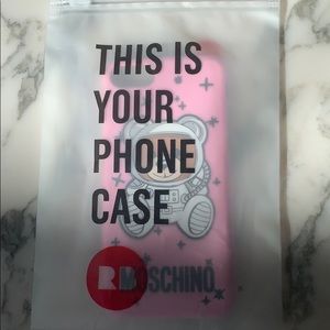 Red Bubble Pink Moschino IPhone 8 case